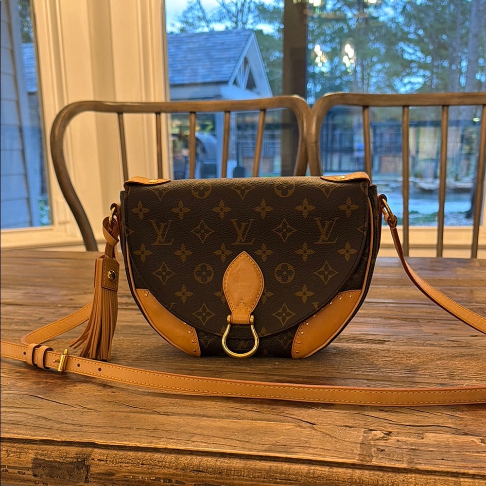 Louis Vuitton Dark Brown and Tan Crossbody Bag
